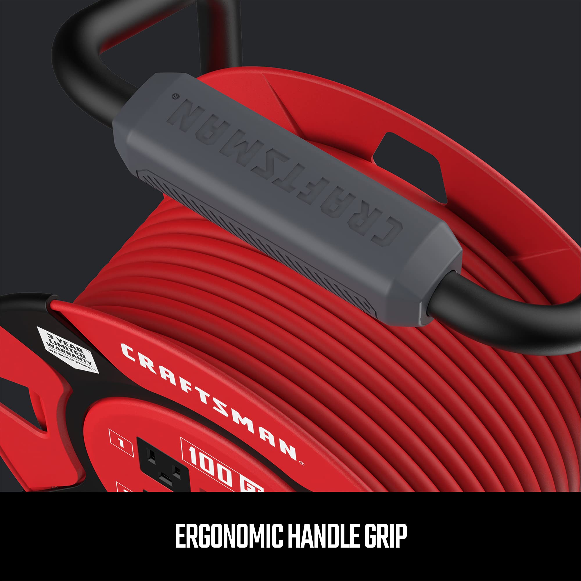 Foto 5 | Carrete De Cable De Extensión Retráctil Craftsman De 30 M Con 4 Salidas - Venta Internacional.