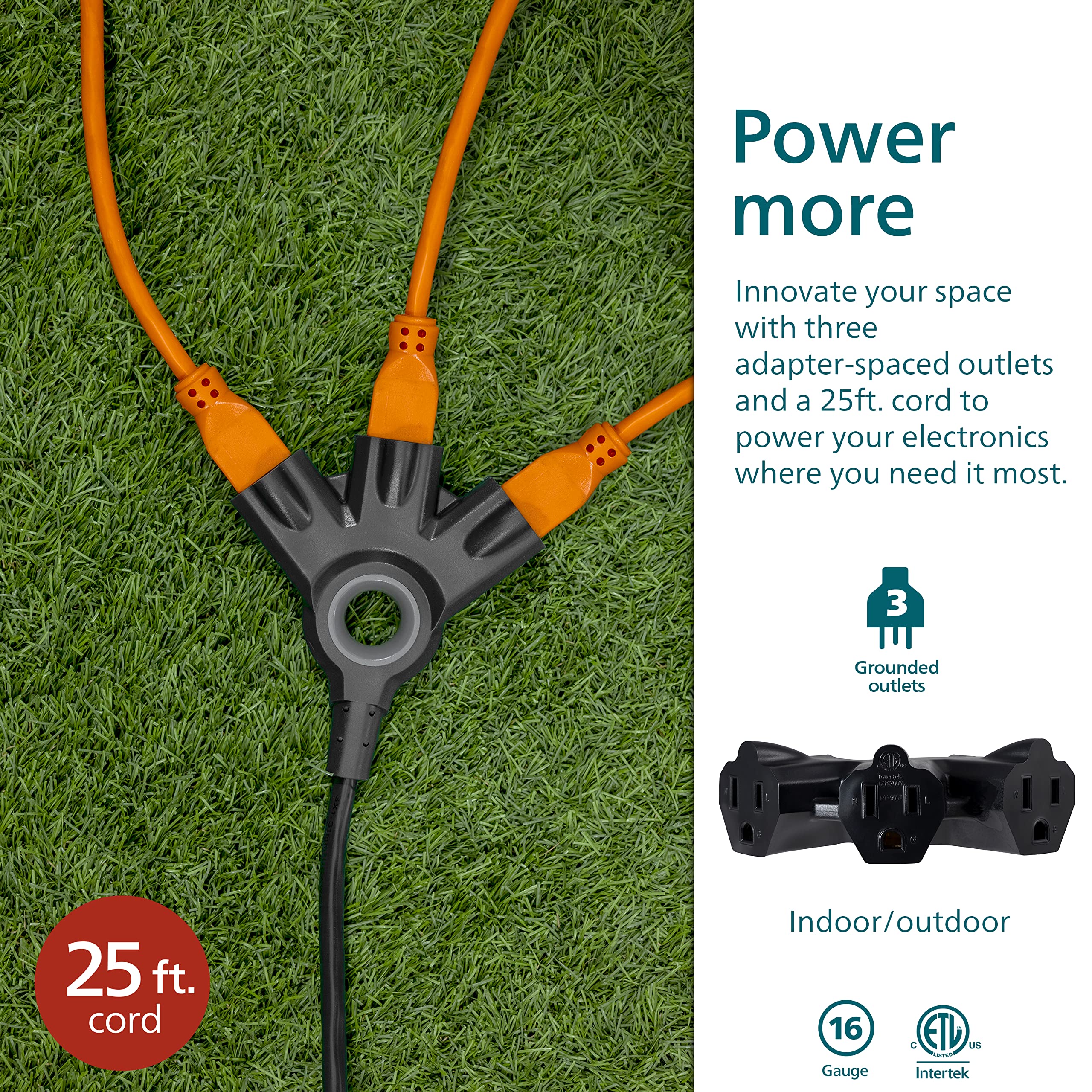 Foto 4 pulgar | Cable De Extensión Philips Ezgrip Spc3253zb/37-t1 25 Pies 16 Awg - Venta Internacional.