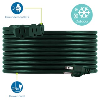 Foto 2 | Cable De Extensión Para Exteriores Philips Sps1037gf/27 De 25 Pies Con 3 Salidas - Venta Internacional.