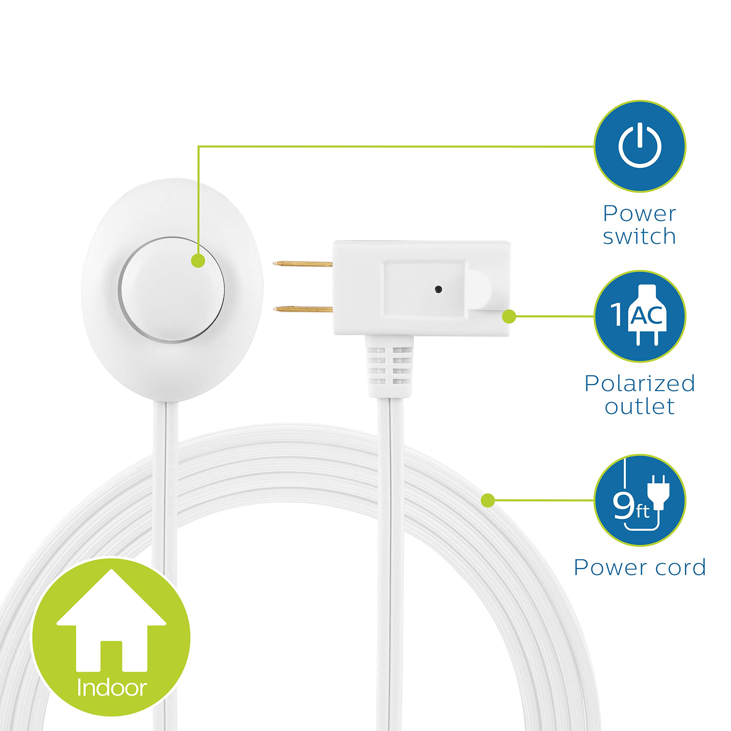 Foto 3 pulgar | Cable de Extensión Philips Plug-in Footswitch De 9 Pies Y 1 Toma - Venta Internacional