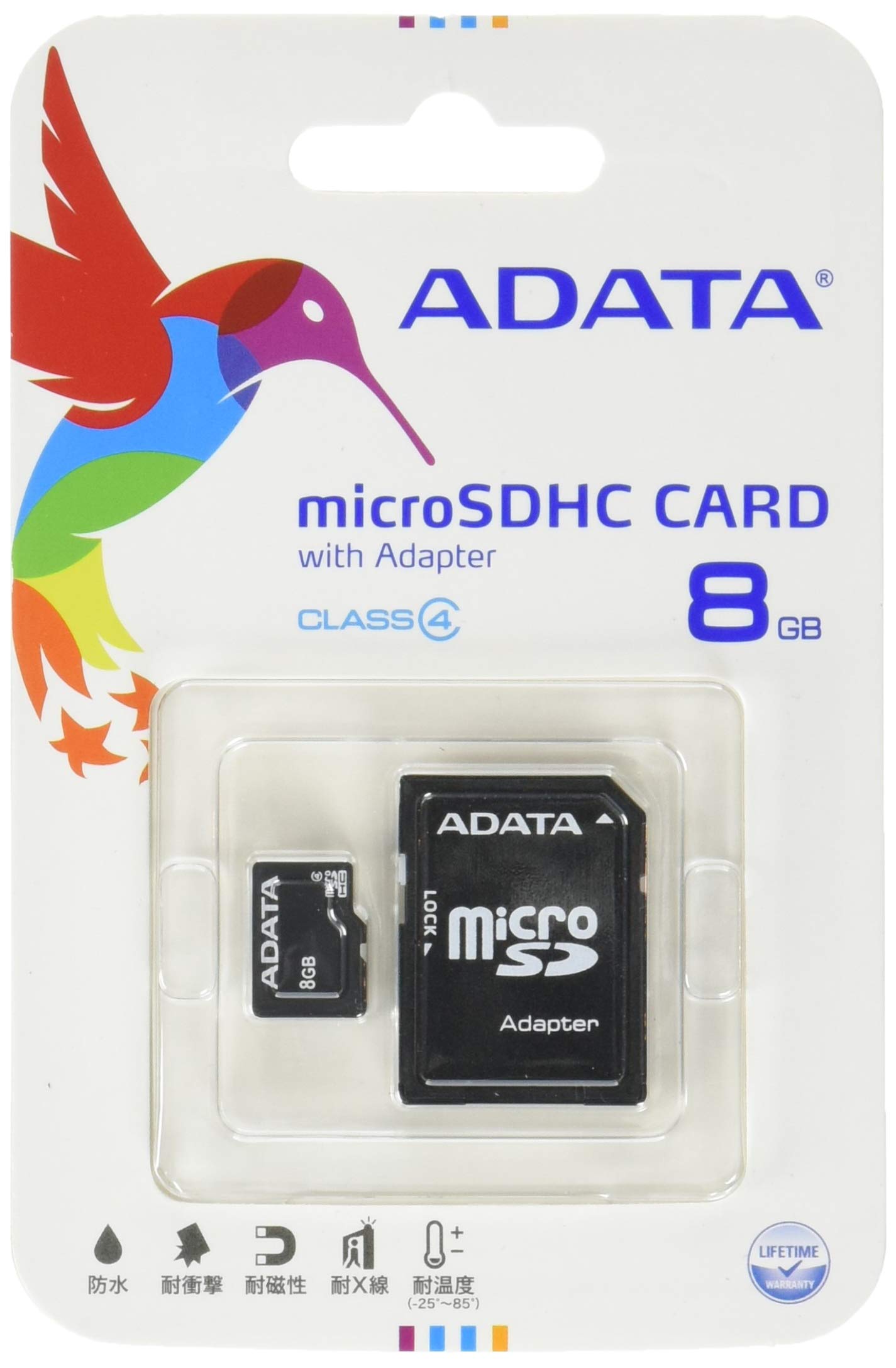 Foto 1 | Tarjeta De Memoria Adata Microsdhc 8gb Class 4 Con Adaptador Ausdh8gcl4 - Venta Internacional.
