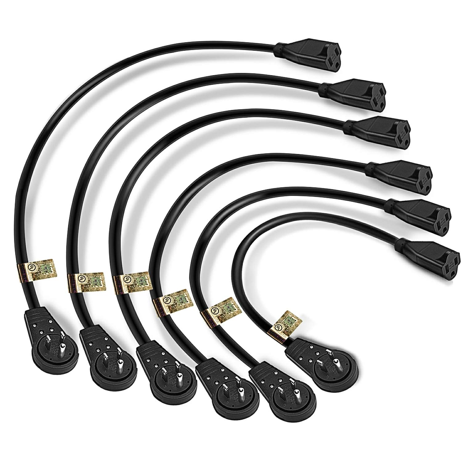 Foto 1 | Cable de Extensión Nekteck Enchufe Plano Giratorio de 360° 30 cm 14 Awg - Venta Internacional