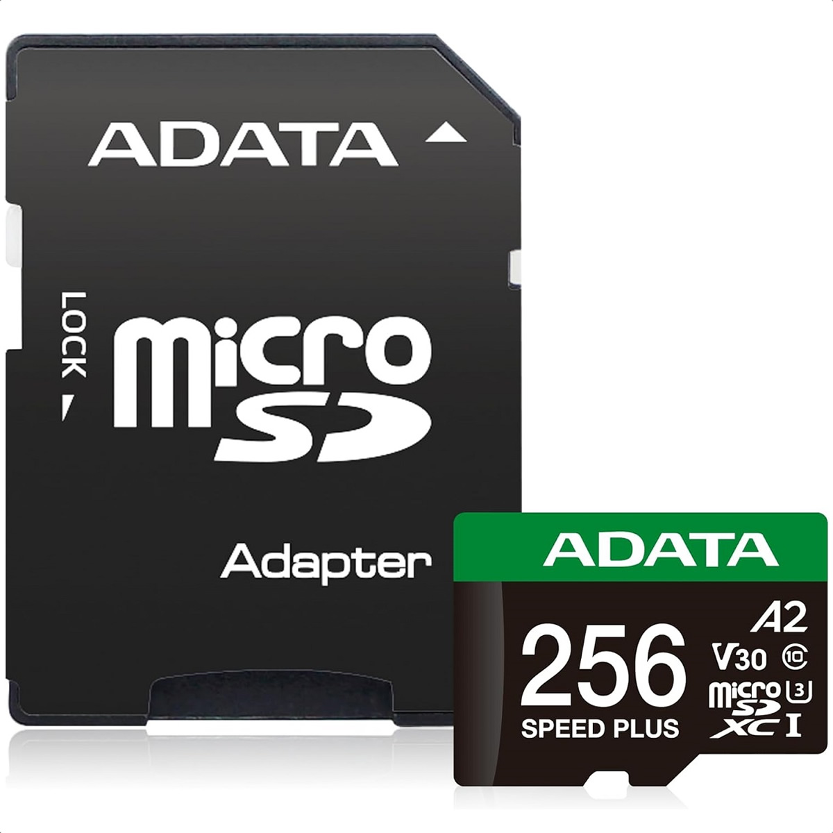 Memoria Microsd Adata Speed Plus 256gb Sdxc Uhs-i U3 V30 Clase 10 A2 Con Adaptador Ud256gui3v30a2sp-ra1