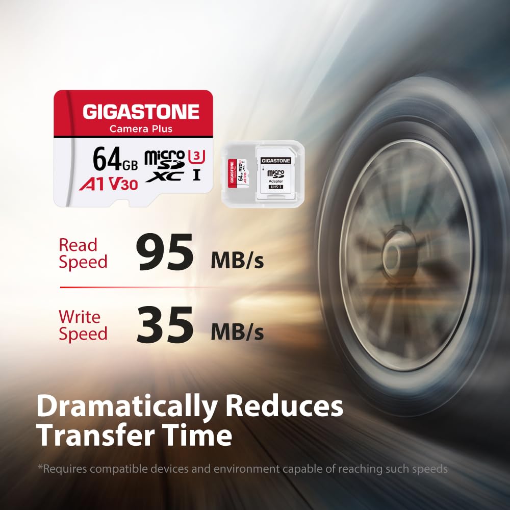 Foto 3 pulgar | Tarjeta Micro Sd Gigastone Camera Plus Tarjeta De Memoria De 64 Gb 95 Mb/s - Venta Internacional.