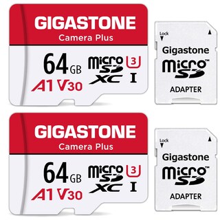 Foto 1 | Tarjeta Micro Sd Gigastone 64 Gb, Paquete De 2, Cámara Plus Uhs-i U3 V30 - Venta Internacional.