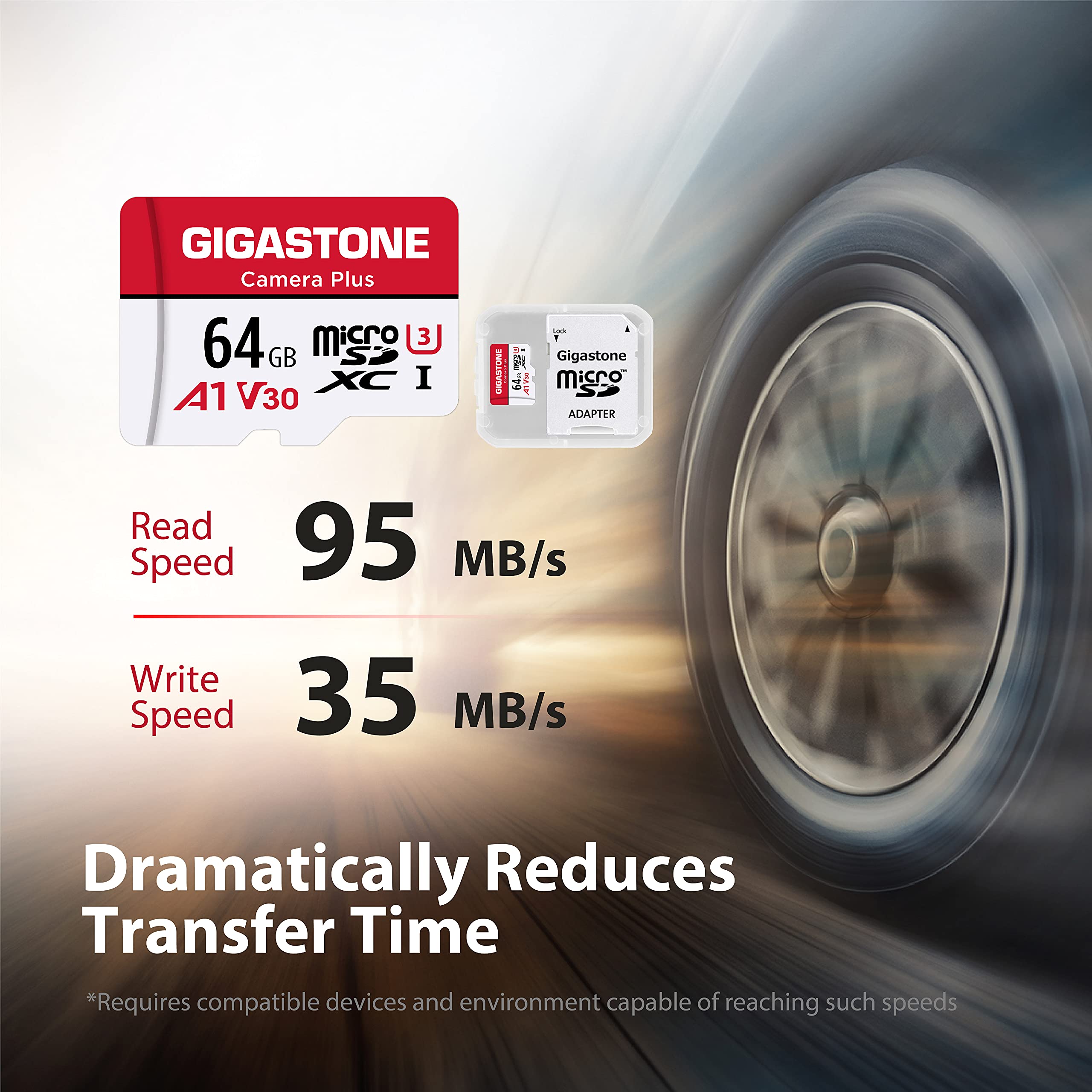 Foto 2 | Tarjeta Micro Sd Gigastone 64 Gb, Paquete De 2, Cámara Plus Uhs-i U3 V30 - Venta Internacional.