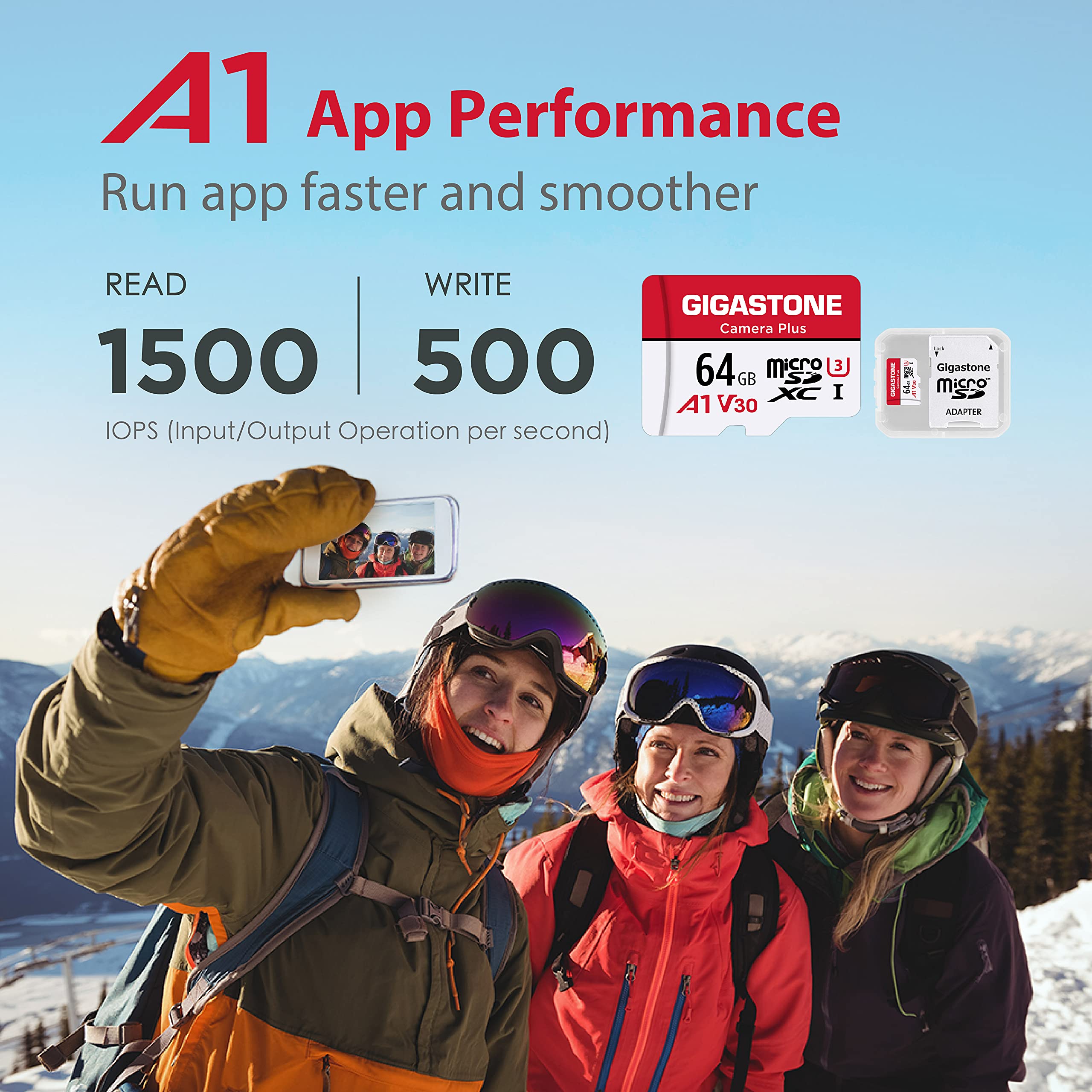 Foto 4 | Tarjeta Micro Sd Gigastone 64 Gb, Paquete De 2, Cámara Plus Uhs-i U3 V30 - Venta Internacional.