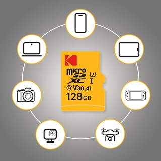 Foto 5 | Tarjeta Microsdxc Kodak 128gb Uhs-i U3 V30 A1 Con Adaptador - Venta Internacional.