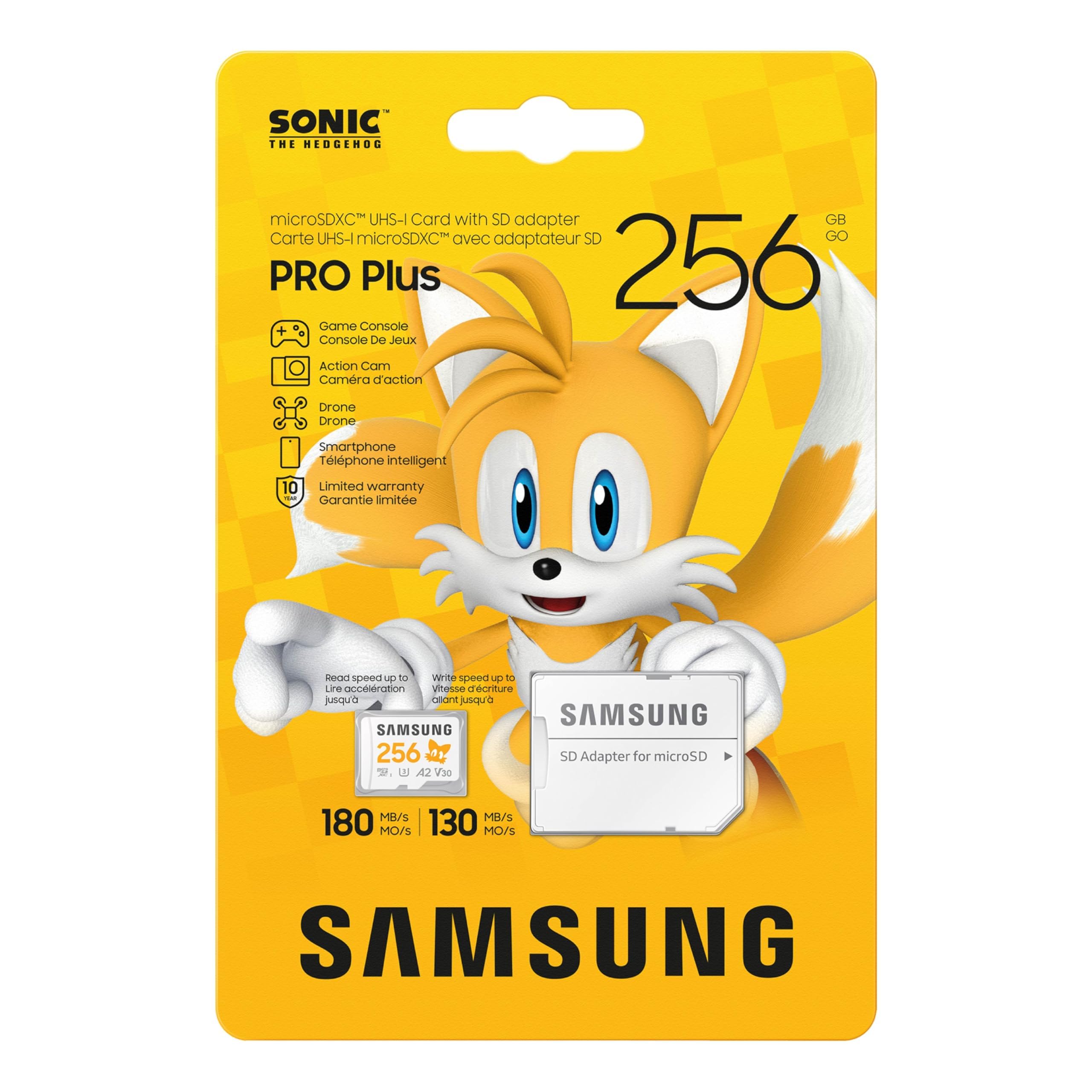 Foto 4 pulgar | Tarjeta Microsdxc Samsung Pro Plus Sonic The Hedgehog 256 Gb - Venta Internacional