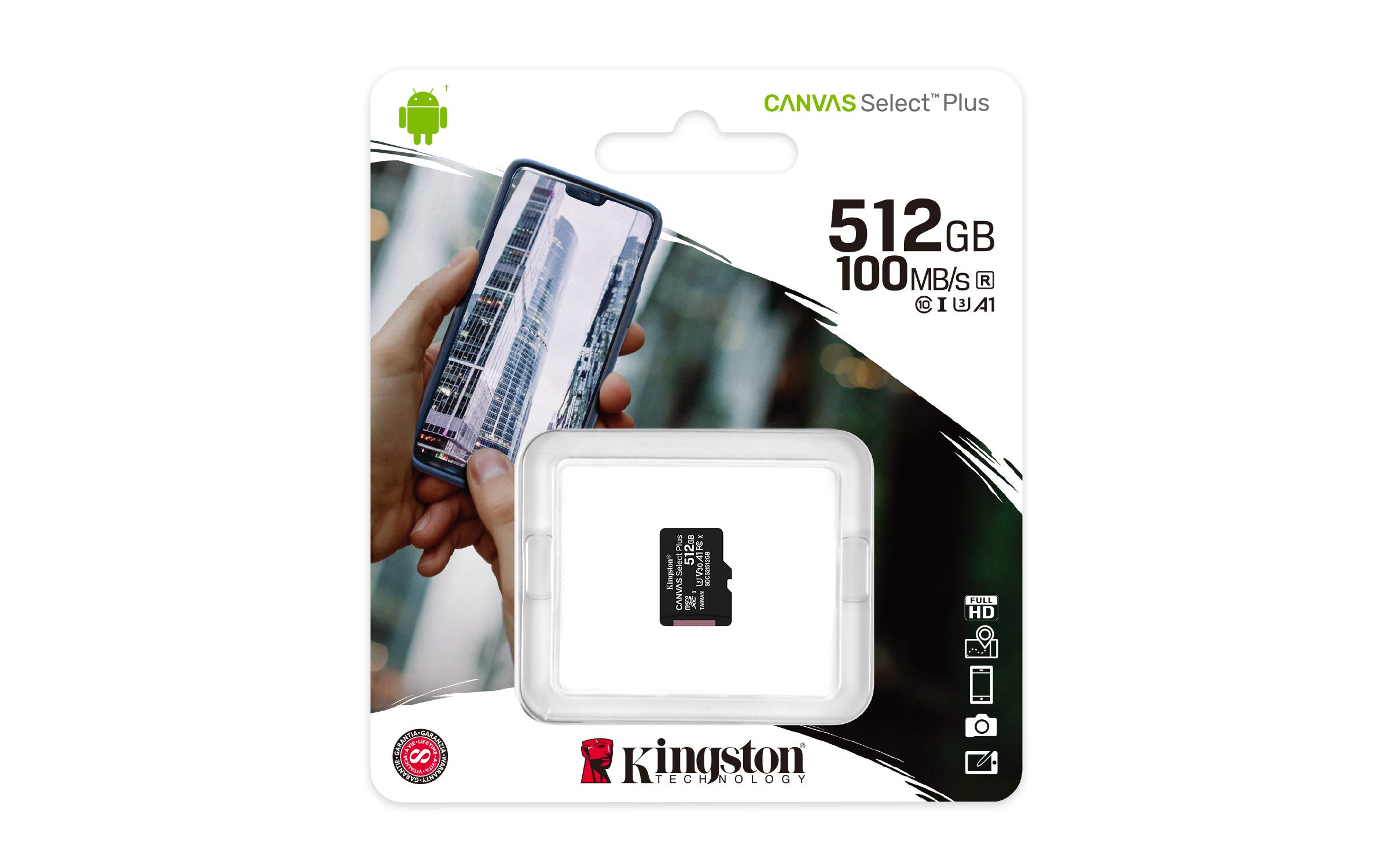 Foto 4 pulgar | Tarjeta Microsdxc Kingston Canvas Select Plus De 512 Gb, Clase 10 - Venta Internacional.
