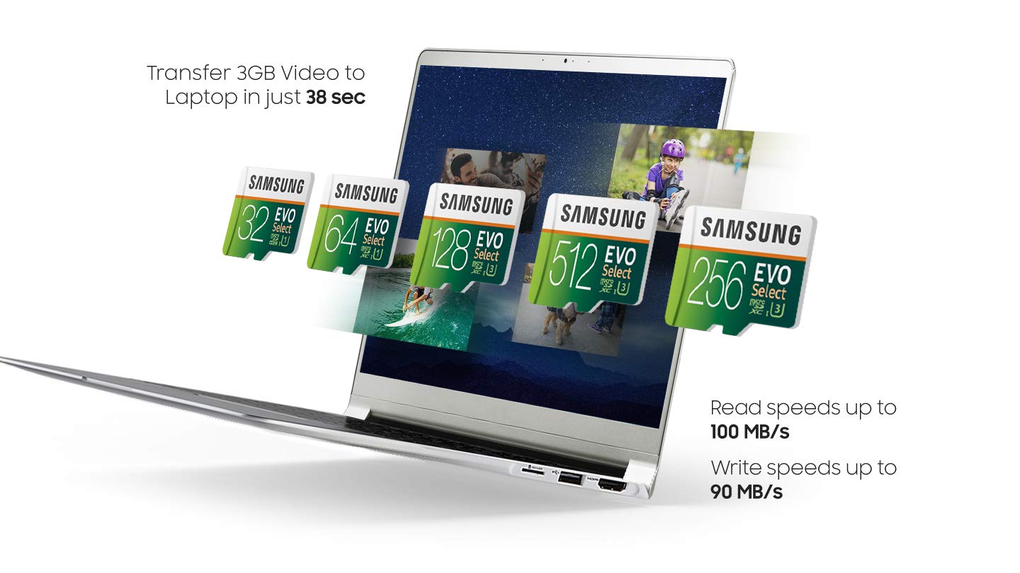 Foto 5 | Tarjeta De Memoria Micro Sd Samsung Evo Select 512gb Con Adaptador - Venta Internacional.
