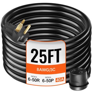 Foto 1 | Cable De Extensión Para Soldador Vevor 40 A 250 V, Calibre 8, 25 Pies - Venta Internacional.