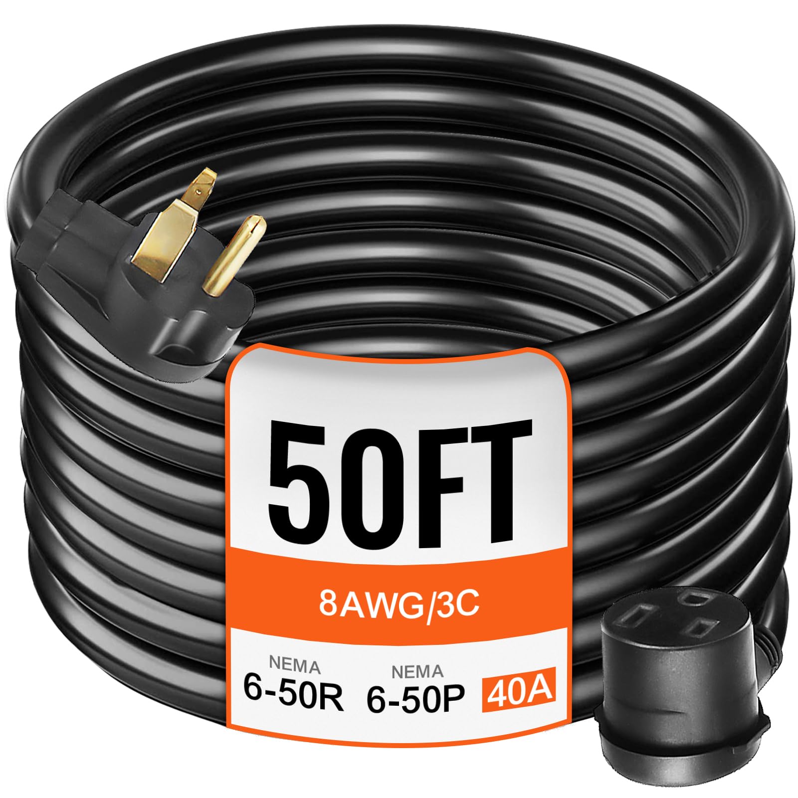 Foto 1 | Cable De Extensión Para Soldador Vevor 40a, 15 M, 250 V Con Conector Nema 6-50 - Venta Internacional.