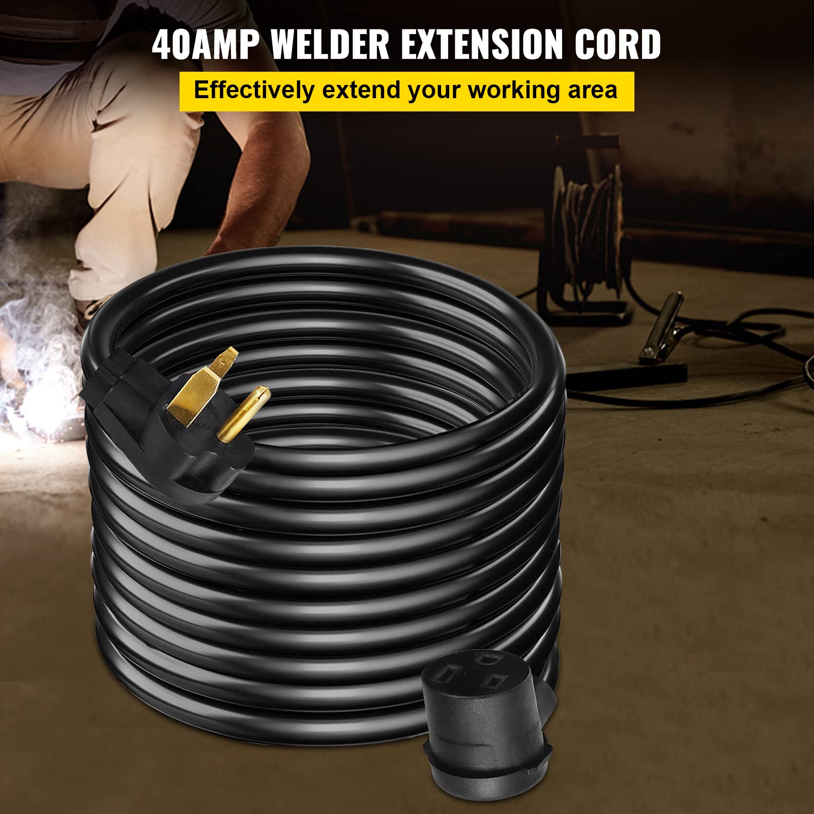 Foto 2 | Cable De Extensión Para Soldador Vevor 40a, 15 M, 250 V Con Conector Nema 6-50 - Venta Internacional.