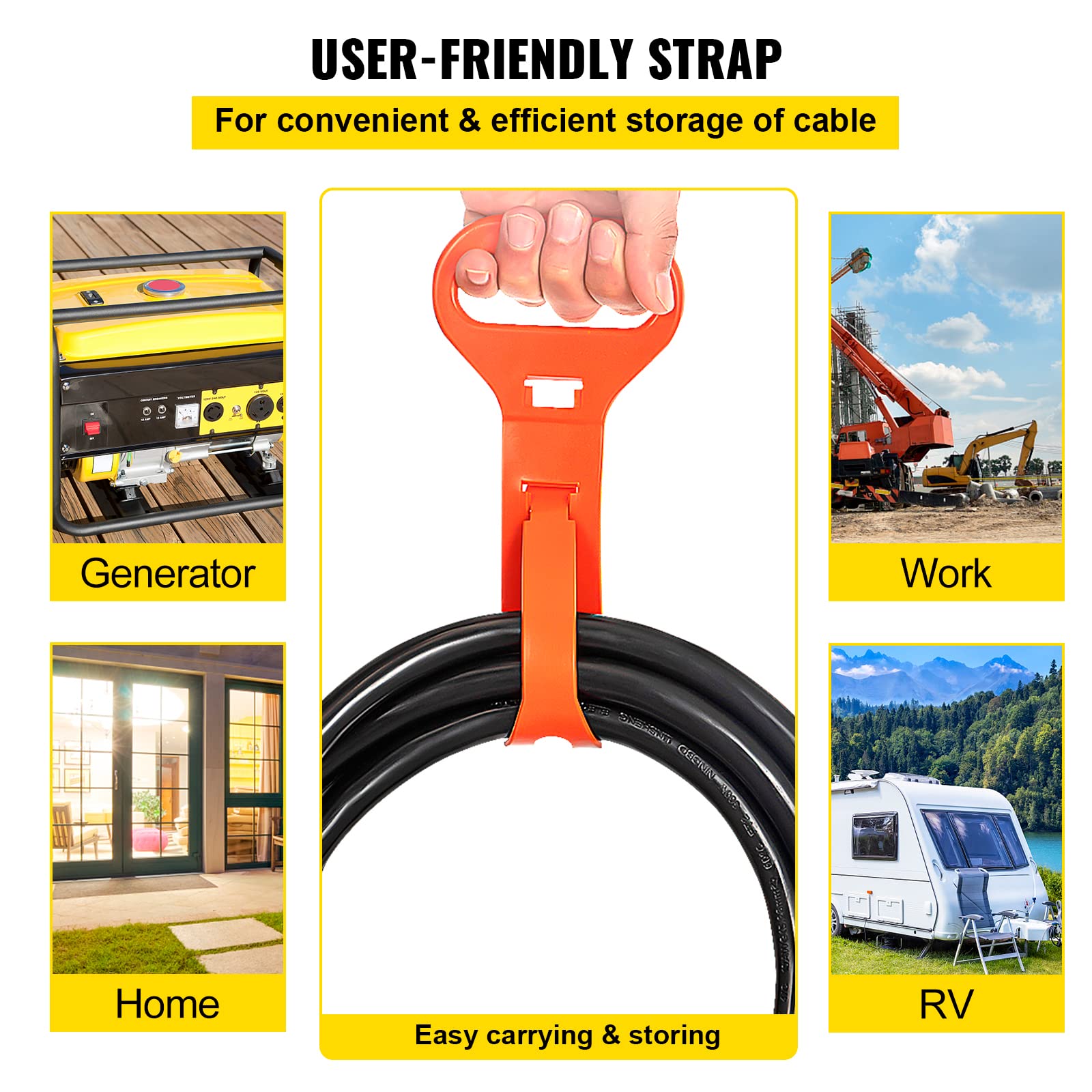 Foto 6 | Cable De Extensión Para Soldador Vevor 40a, 15 M, 250 V Con Conector Nema 6-50 - Venta Internacional.