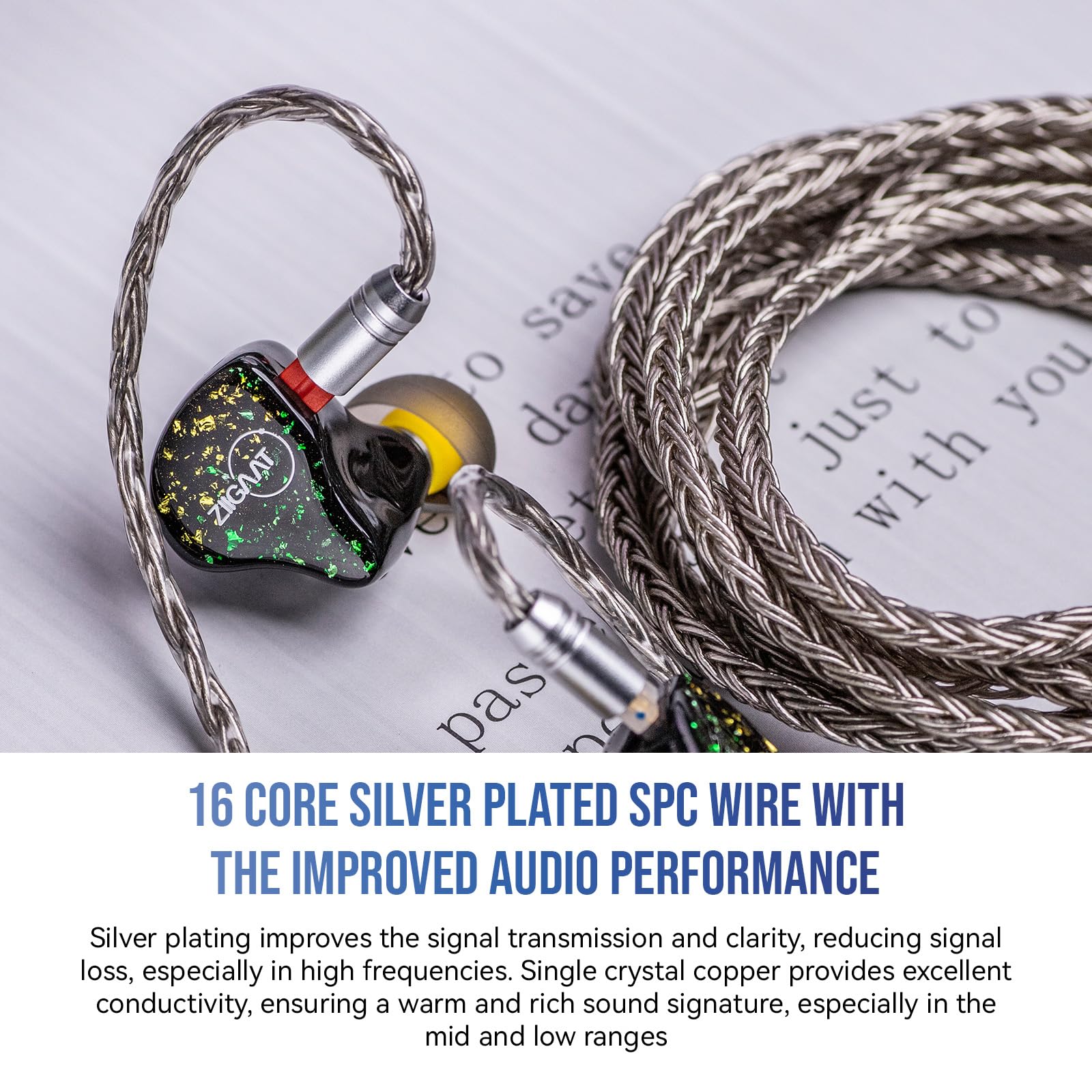 Foto 4 | Cable Iem Linsoul Tripowin Zonie De 2 M De Largo, 16 Núcleos, Chapado En Plata - Venta Internacional.