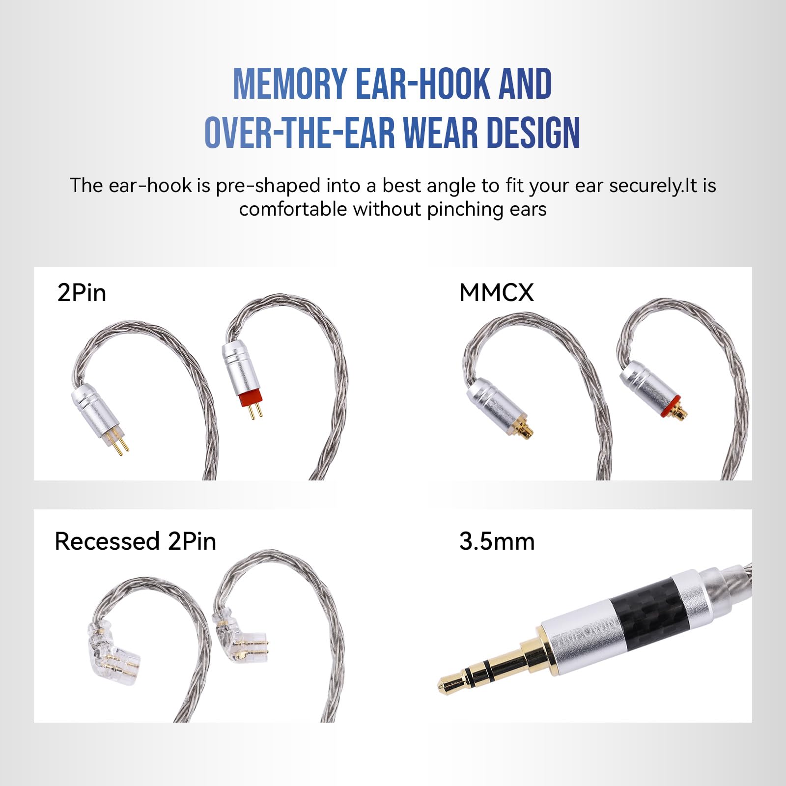 Foto 7 pulgar | Cable Iem Linsoul Tripowin Zonie De 2 M De Largo, 16 Núcleos, Chapado En Plata - Venta Internacional.