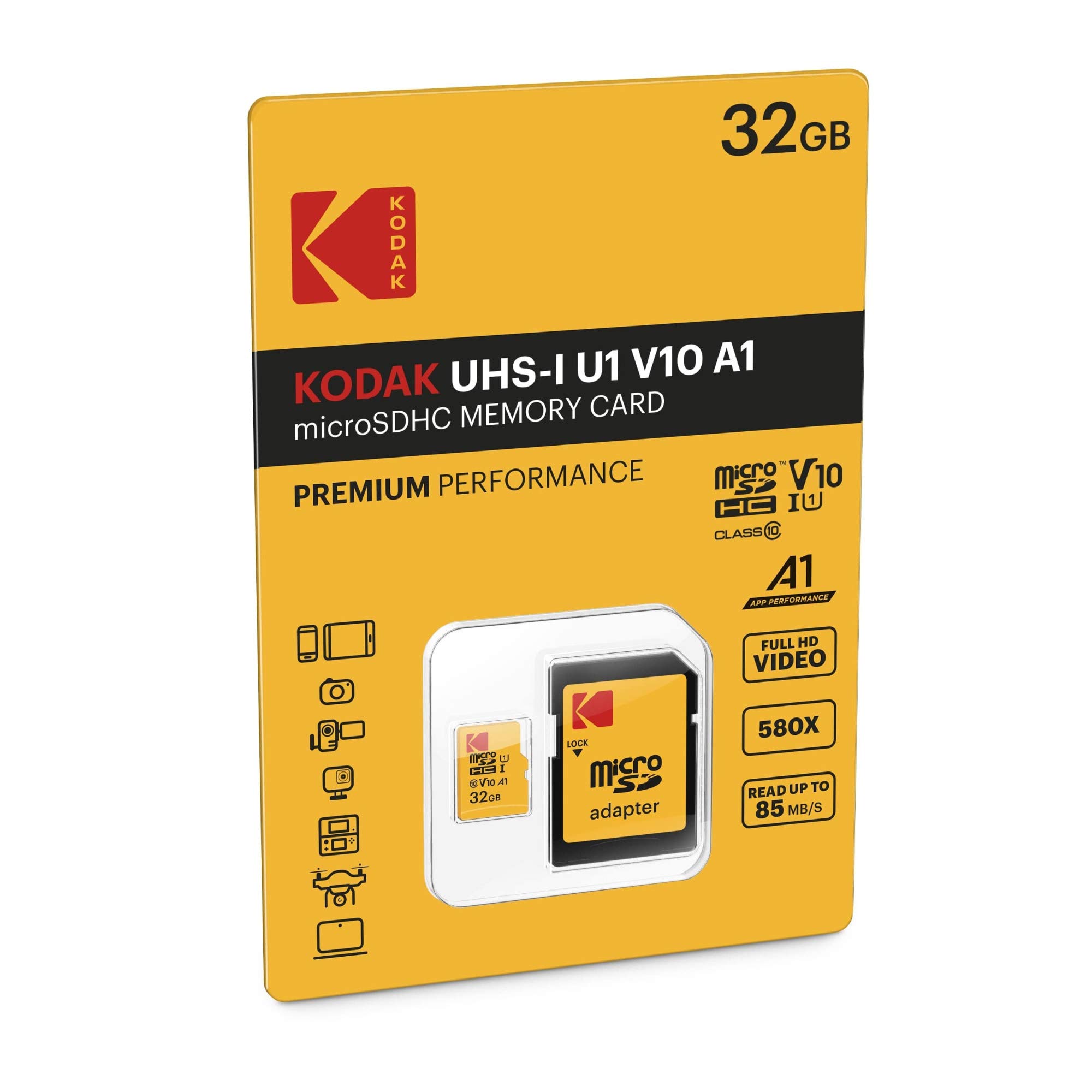 Foto 3 pulgar | Tarjeta Microsdhc Kodak 32gb Class 10 Uhs-i U1 Con Adaptador - Venta Internacional.