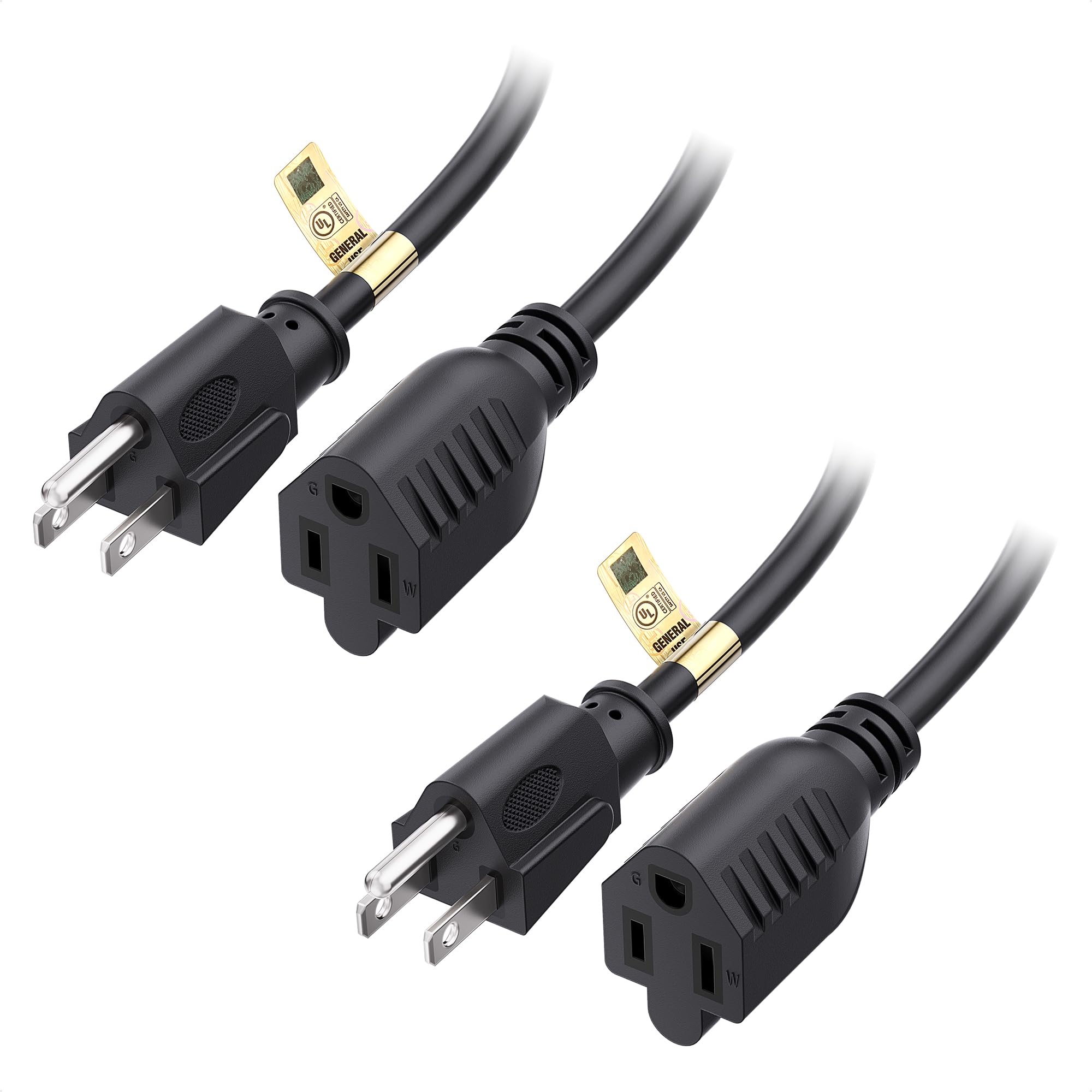 Foto 1 | [cable De Extensión De Alimentación] Cable Matters, Paquete De 2 Unidades, 16 Awg, 13 A, 3 Clavijas - Venta Internac