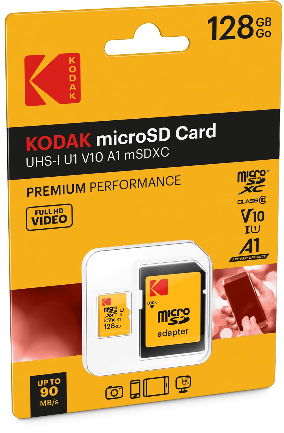 Foto 1 | Tarjeta Microsdxc Kodak 128gb Clase 10 Uhs-i U1 Con Adaptador - Venta Internacional.