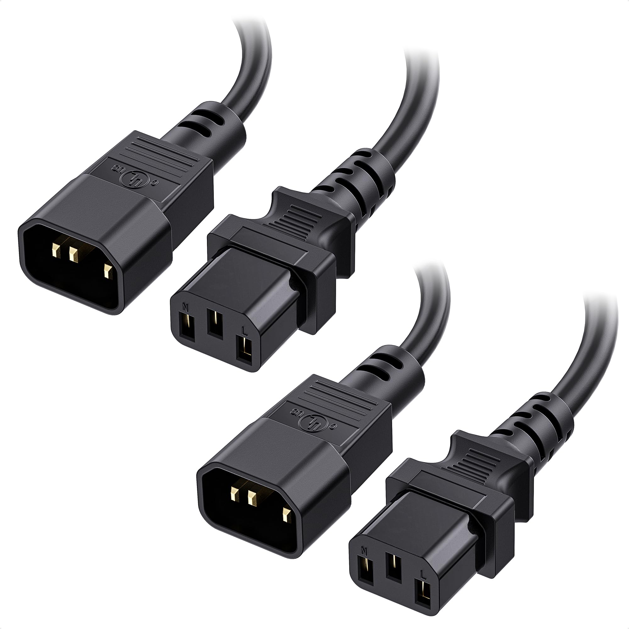 Cable De Extensión De Alimentación Cable Matters, Paquete De 2 Unidades, 1,8 M, Iec C14 A C13 - Venta Internacional.