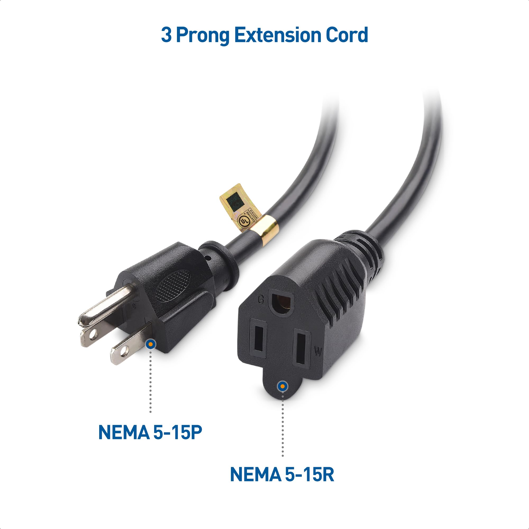 Foto 4 pulgar | [extensión De Cable De Alimentación] Cable Matters, Paquete De 6 Unidades, 16 Awg, 13 A, 30 Cm, Negro - Venta Inte