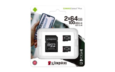 Foto 1 | Tarjeta Microsdxc Kingston Canvas Select Plus De 64 Gb, Paquete De 2 - Venta Internacional.