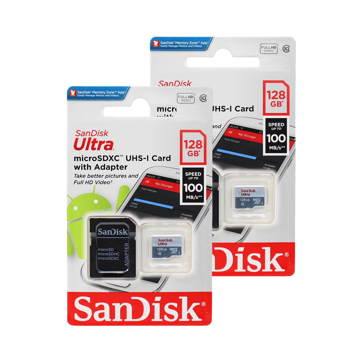 Foto 2 pulgar | Tarjeta de Memoria Sandisk 256gb 2x128 gb Microsd Hc Ultra Uhs-1 - Venta Internacional