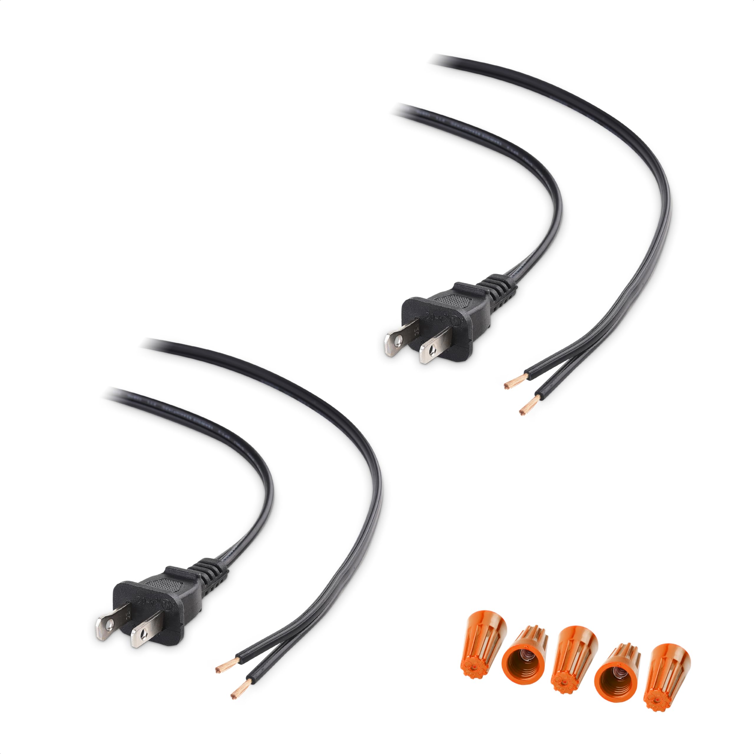 Cable Matters De Repuesto, Paquete De 2 Unidades, Polarizado, 18 Awg, 2 Clavijas - Venta Internacional.