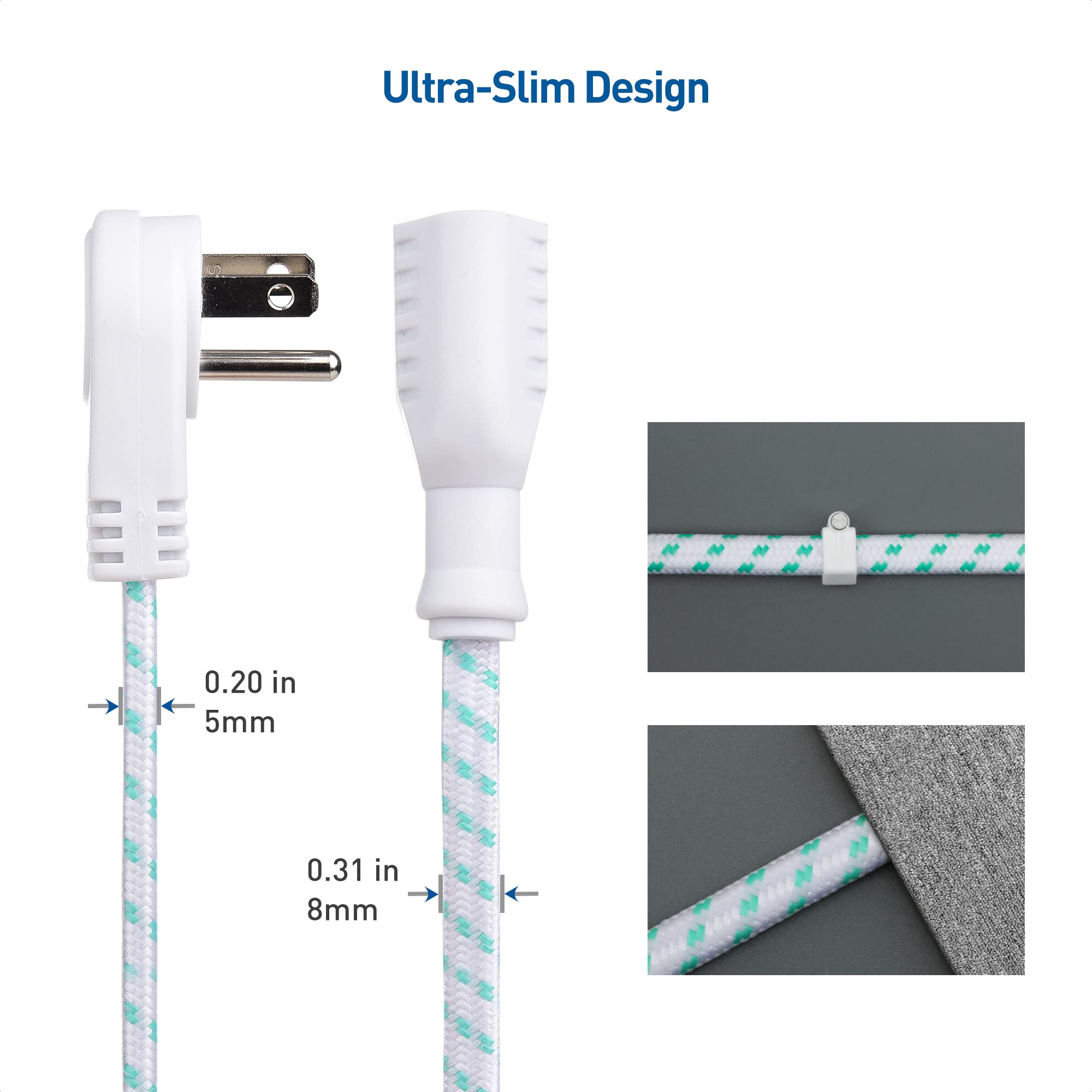 Foto 4 pulgar | Cable De Extensión Cable Matters Low Profile, Paquete De 2 Unidades, 1,8 M - Venta Internacional.