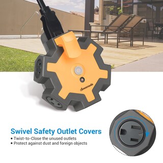 Foto 5 | Adaptador De Corriente De Cable De Extensión Para Exteriores Dewenwils De 5 Salidas - Venta Internacional.