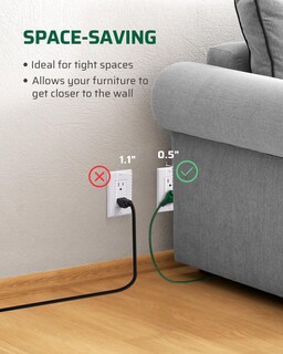 Foto 3 | Cable De Extensión Dewenwils De 12 Pies Con Interruptor De Pie, 3 Enchufes, Verde - Venta Internacional.