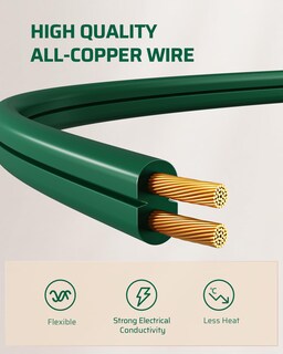 Foto 5 | Cable De Extensión Dewenwils De 12 Pies Con Interruptor De Pie, 3 Enchufes, Verde - Venta Internacional.