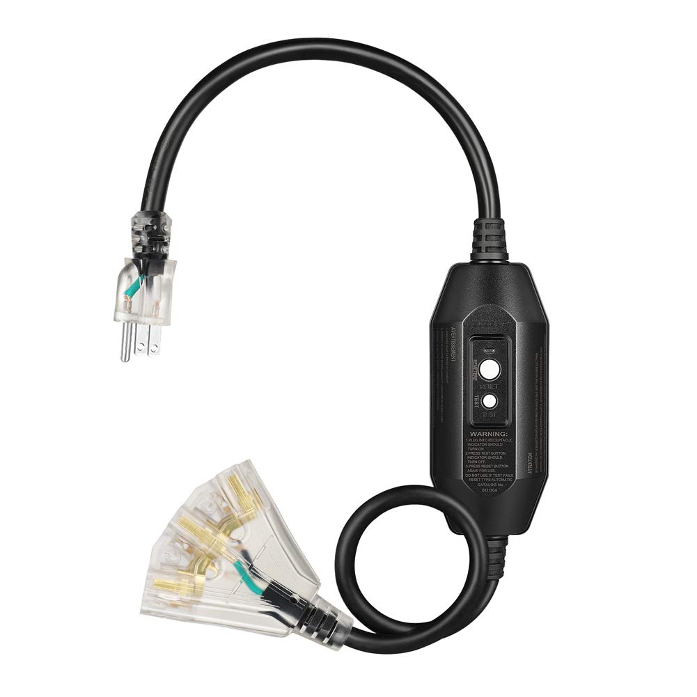 Cable De Extensión Dewenwils De 3 Pies, Automático, Gfci, Calibre 12/3, Para Exteriores - Venta Internacional.