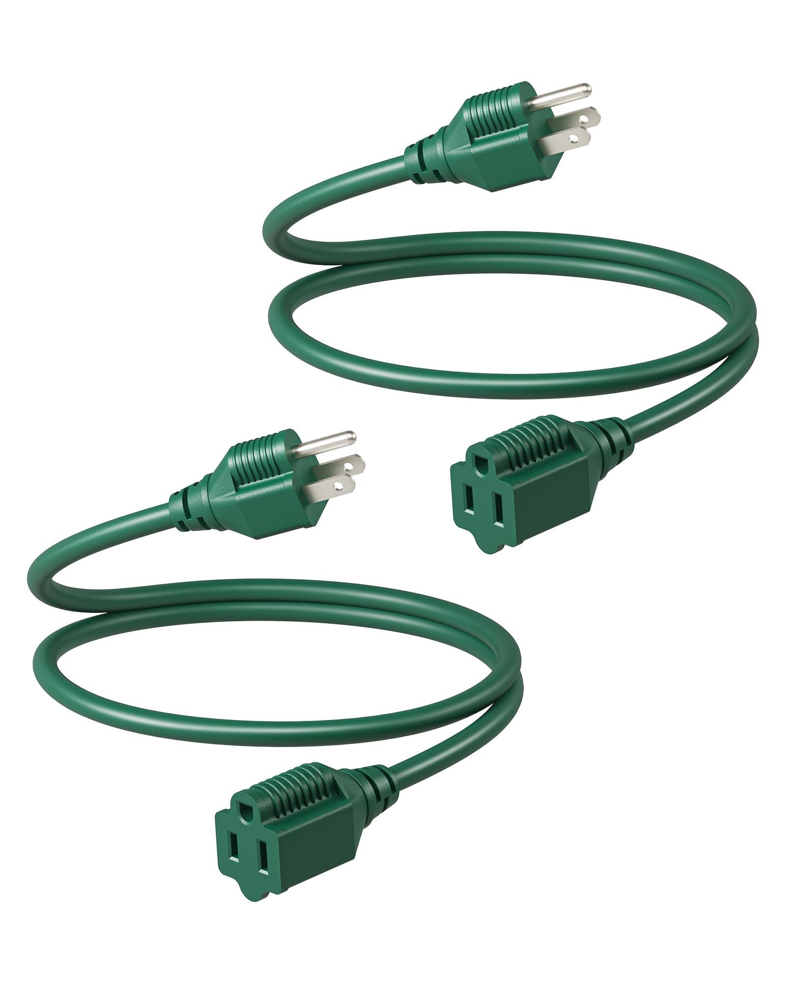 Foto 2 pulgar | Cable De Extensión Dewenwils, 3 Pies, 16/3 Awg, Sjtw, 13 A, 125 V, Verde, Paquete De 2 - Venta Internacional.