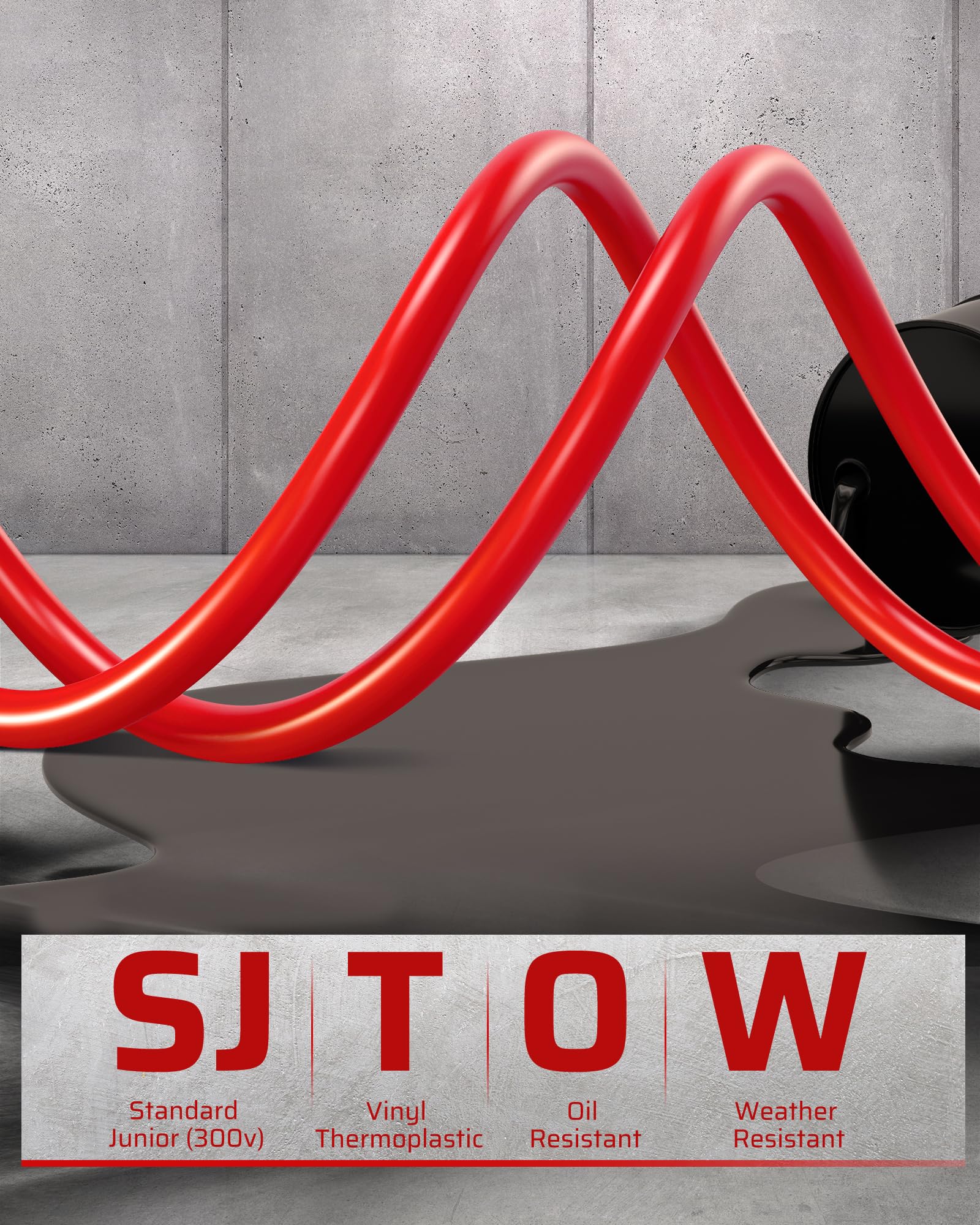 Foto 2 | Carrete De Cable De Extensión Dewenwils De 60 Pies, 12 Awg/3c Sjtow Con 3 Salidas - Venta Internacional.