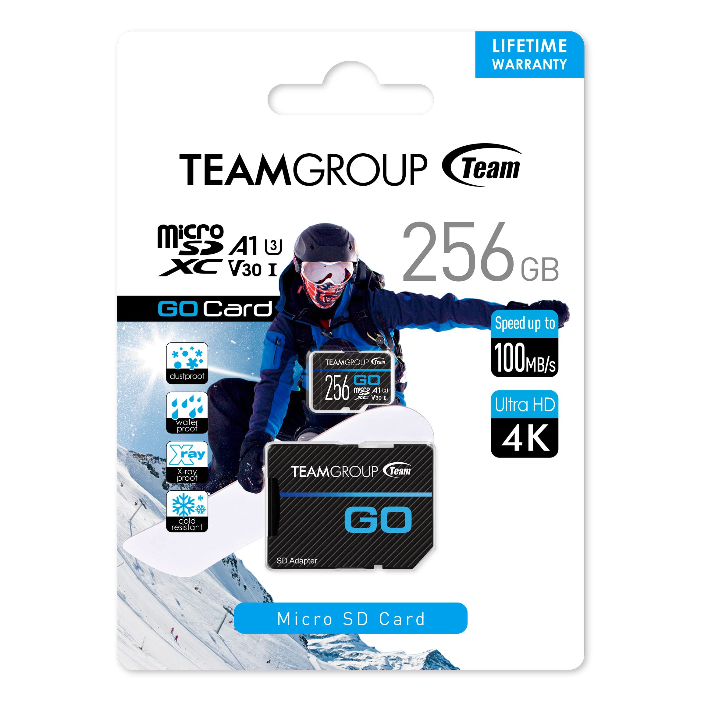 Foto 7 | Tarjeta De Memoria Teamgroup Go Card 256 Gb X 5 Pack Micro Sdxc Uhs-i U3 V30 - Venta Internacional.