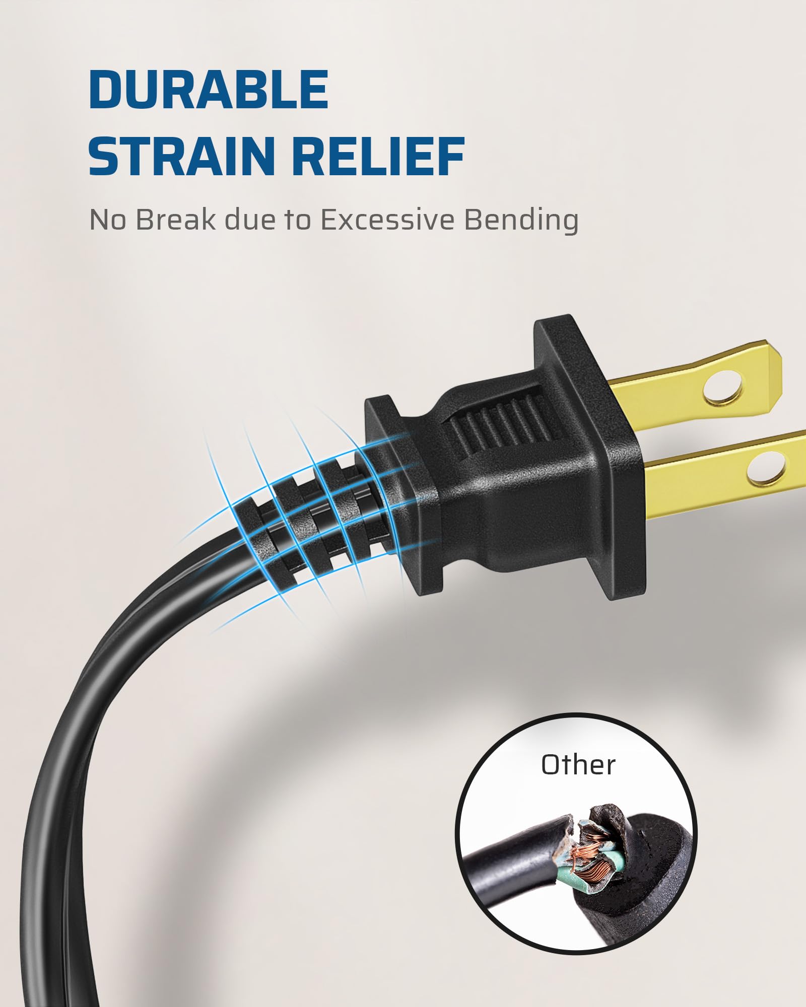 Foto 6 | Cable De Extensión Dewenwils, Regleta De Alimentación De 3 Salidas, 3 Pies, 16 Awg, Negro - Venta Internacional.