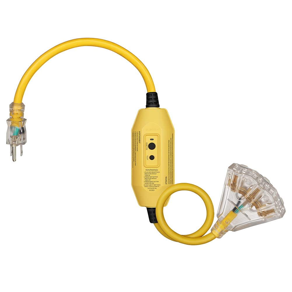 Cable De Extensión Dewenwils De 3 Pies Para Exteriores, Gfci, 15 A/125 V, 1875 W, 12/3 - Venta Internacional.