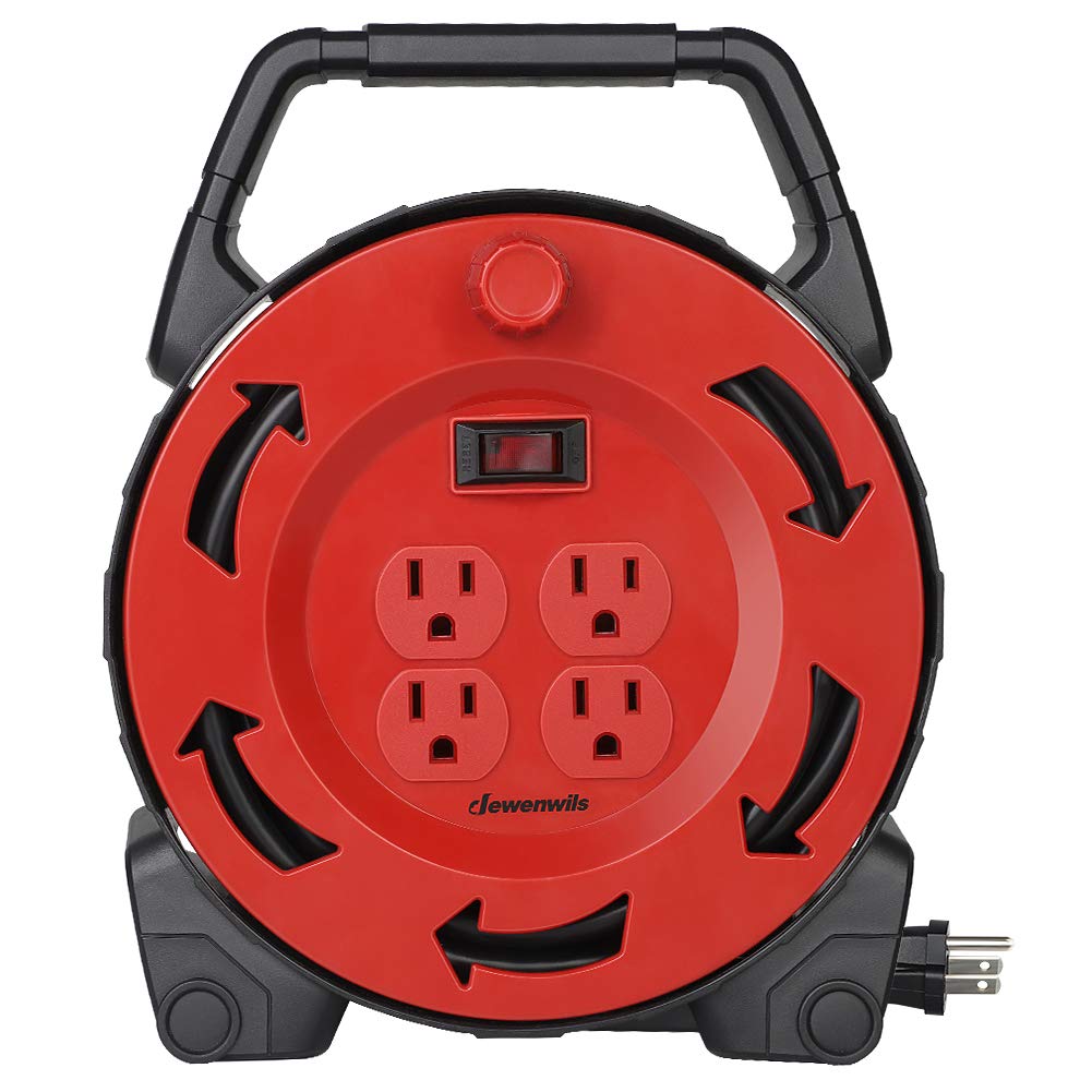 Foto 1 | Carrete De Cable De Extensión Dewenwils Con Cable De Alimentación De 30 Pies Y 4 Enchufes - Venta Internacional.