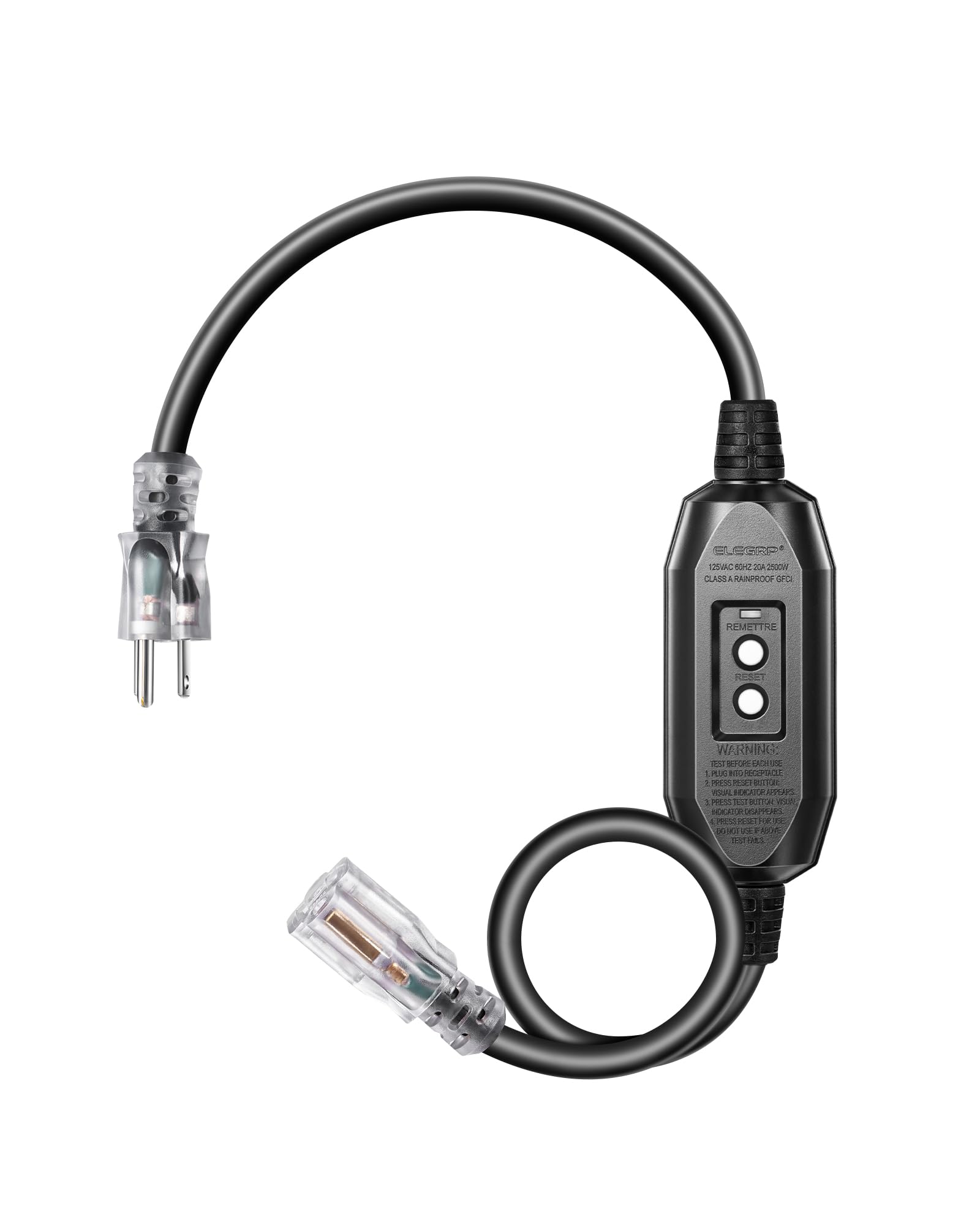 Foto 2 pulgar | Cable De Extensión Dewenwils Automático Gfci De 3 Pies, 15 A/125 V/1875 W, Negro - Venta Internacional.