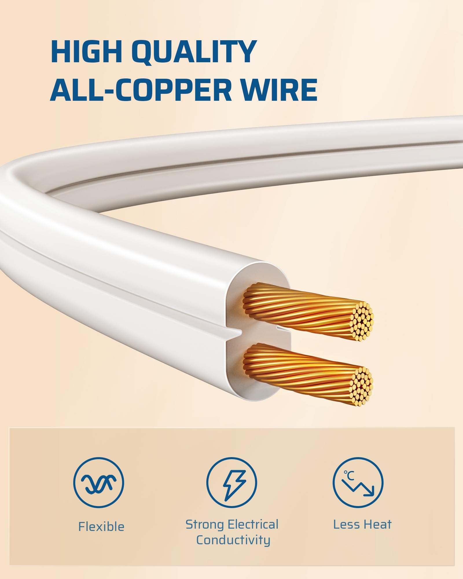 Foto 5 | Cable De Extensión Dewenwils Spt-2 De 3 Pies, 16 Awg, Enchufes De 2 Clavijas - Venta Internacional.