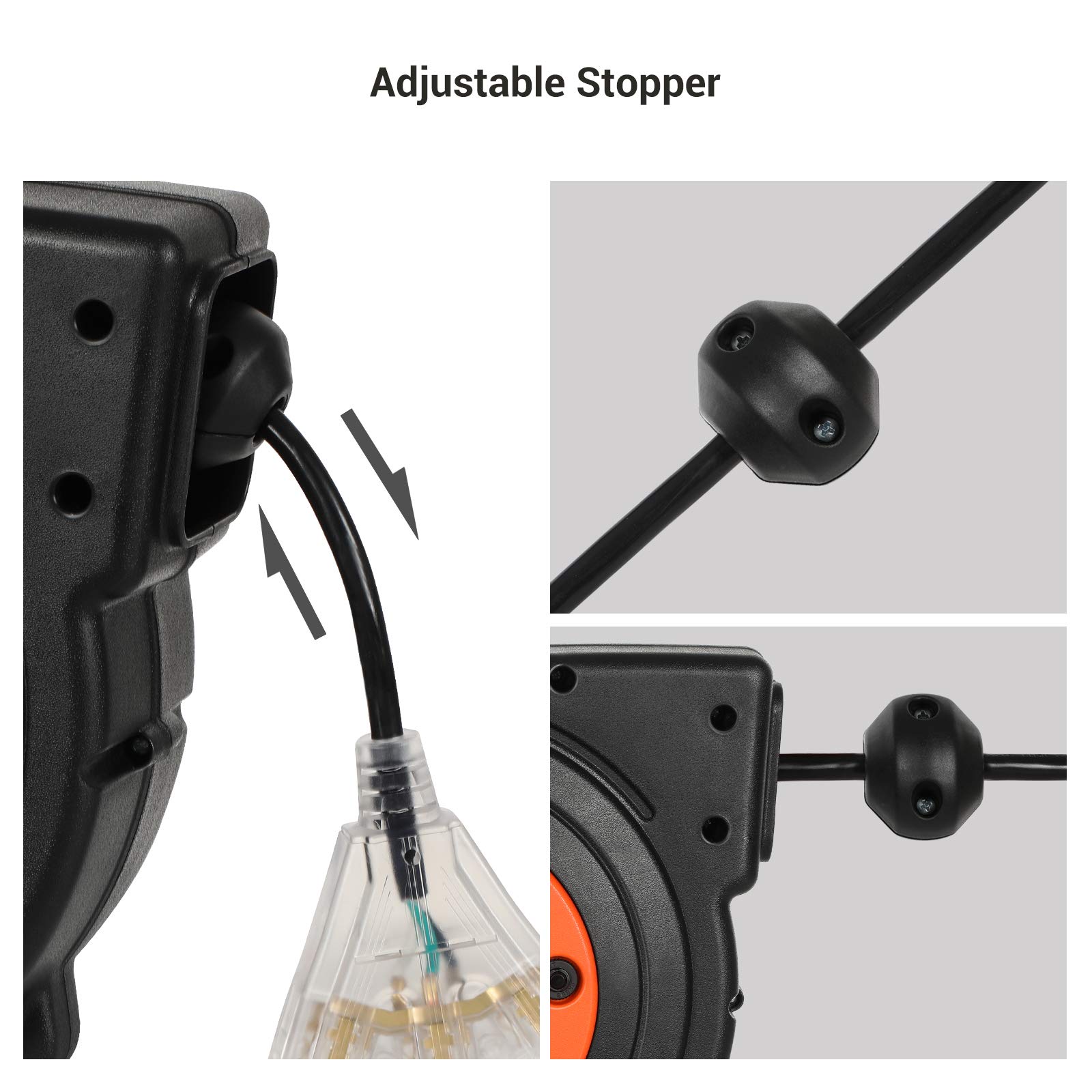 Foto 8 pulgar | Carrete De Cable De Extensión Dewenwils De 40 Pies Con 3 Salidas, 15 A, Certificado Ul - Venta Internacional.