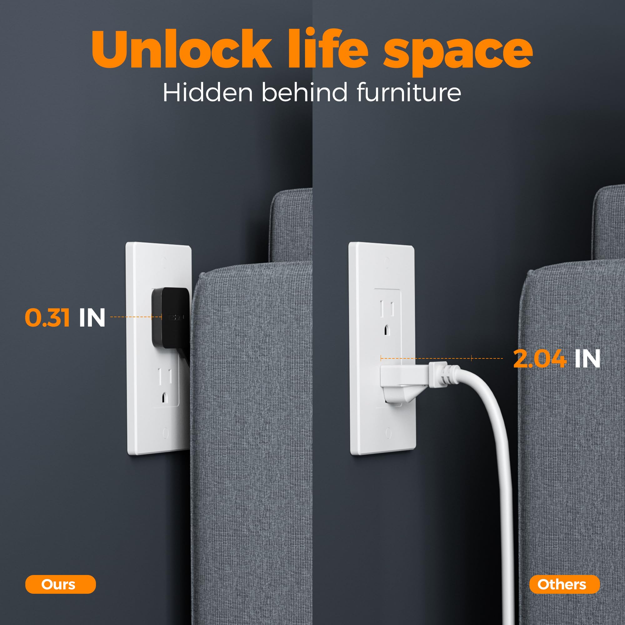 Foto 5 | Regleta De Alimentación Con Protector Contra Sobretensiones Tessan Con Puertos Usb Y 3 Enchufes - Venta Internacional.