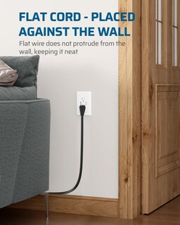 Foto 5 | Cable De Extensión Dewenwils De 3 Salidas, 3 Pies, 16/3 Awg Para Interiores, Negro, Paquete De 2 - Venta Internacional.