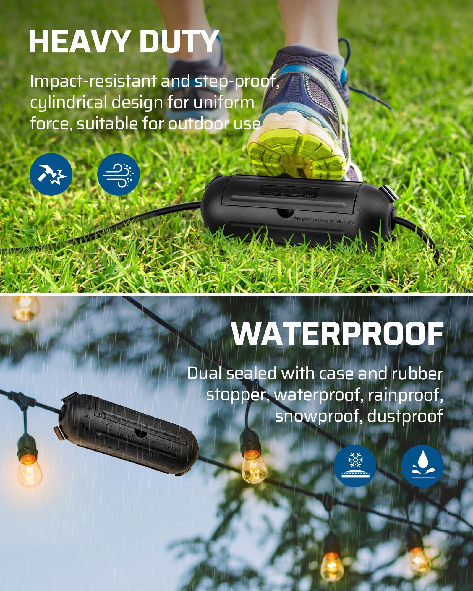 Foto 5 pulgar | Funda De Seguridad Para Cables De Extensión Para Exteriores Dewenwils [paquete De 4] - Venta Internacional.