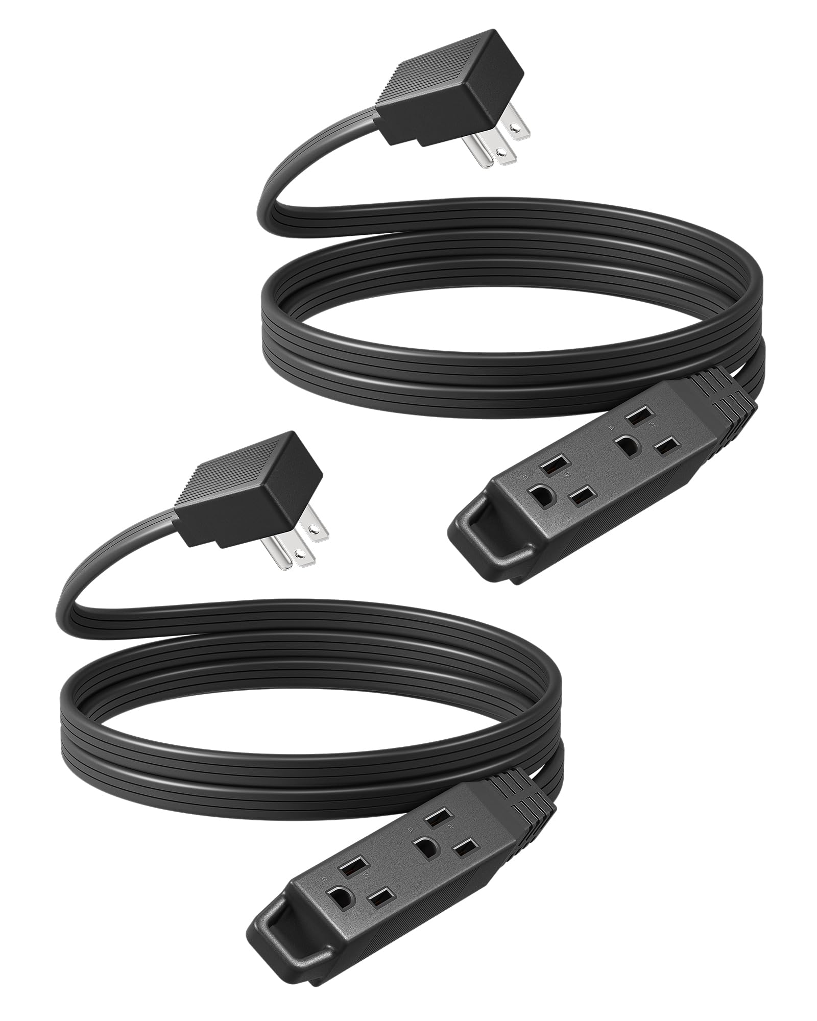 Cable De Extensión Dewenwils, Enchufe Plano De 6 Pies, 3 Clavijas, 13 A/125 V/1625 W - Venta Internacional.
