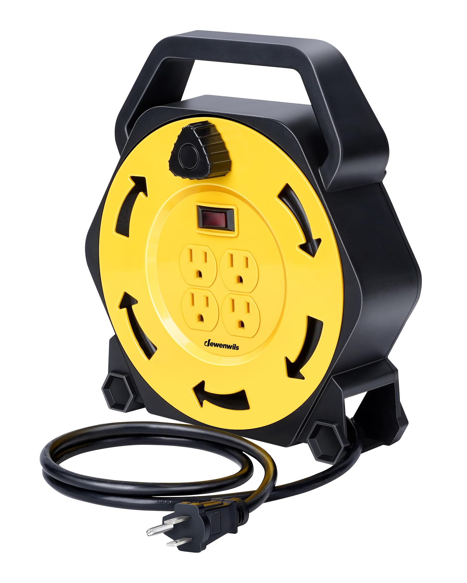 Carrete De Cable De Extensión Dewenwils De 25 Pies Con 4 Salidas De 13 A, Certificado Ul - Venta Internacional.