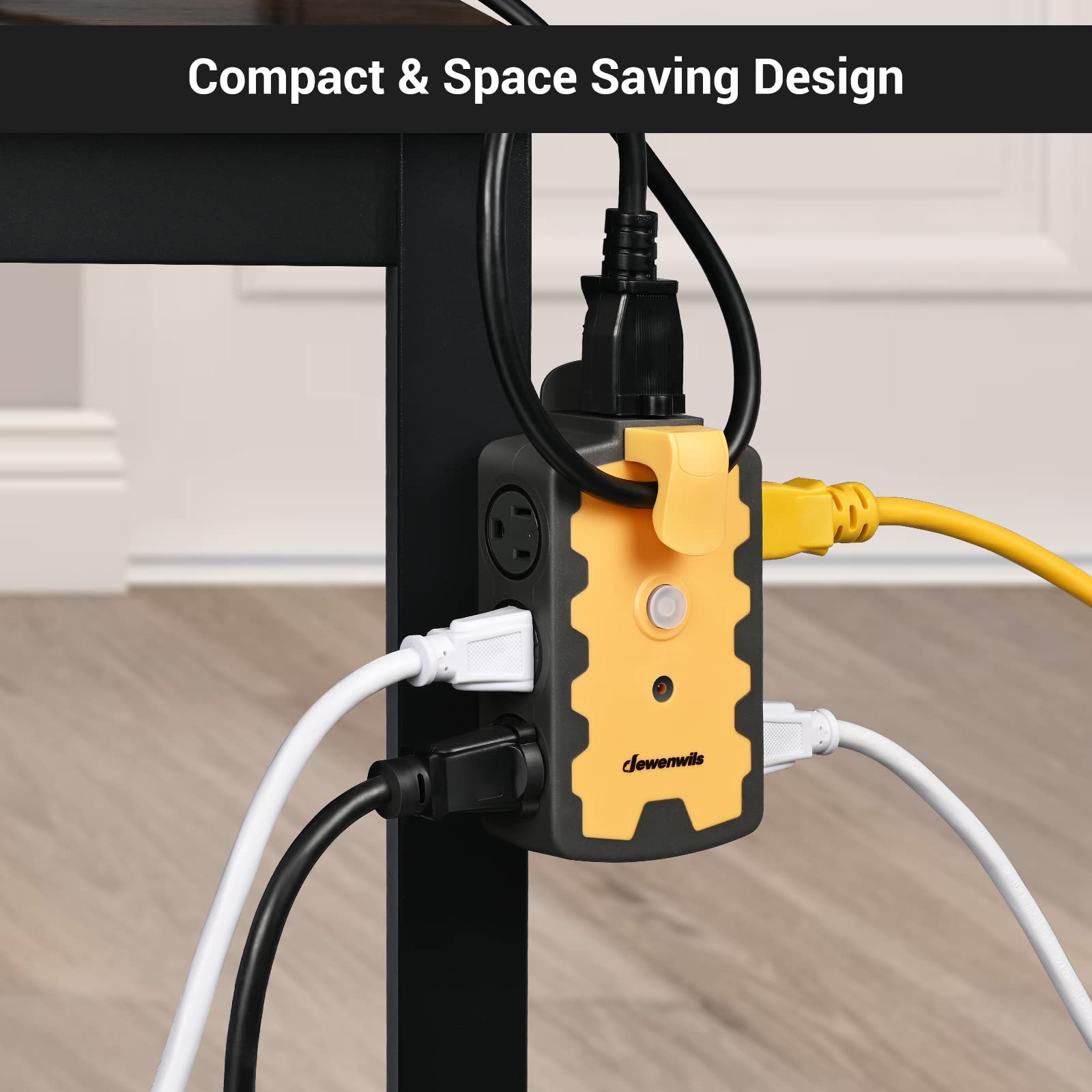 Foto 5 | Adaptador De Cable De Extensión Dewenwils, Divisor De 6 Salidas, 15 A - Venta Internacional.