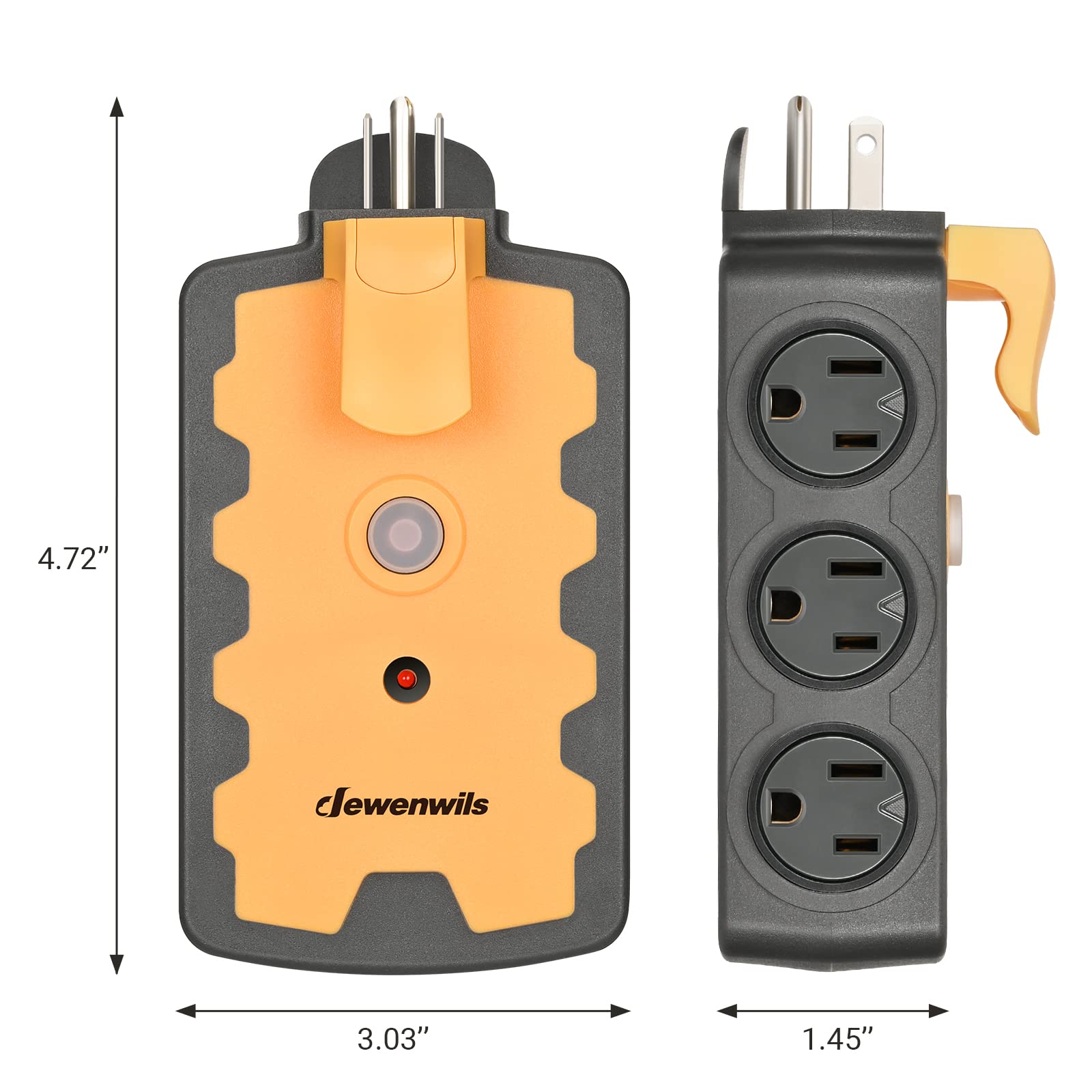 Foto 7 | Adaptador De Cable De Extensión Dewenwils, Divisor De 6 Salidas, 15 A - Venta Internacional.
